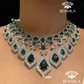 Penny american diamond necklace - Dark green