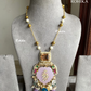 Banjara fusion necklace set (FN-012) - Baby pink