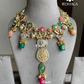 Banjara fusion necklace set (FN-010) - Multi color