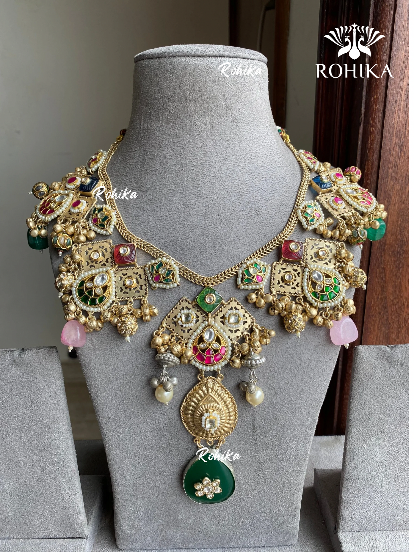 Banjara fusion necklace set (FN-009) - Green