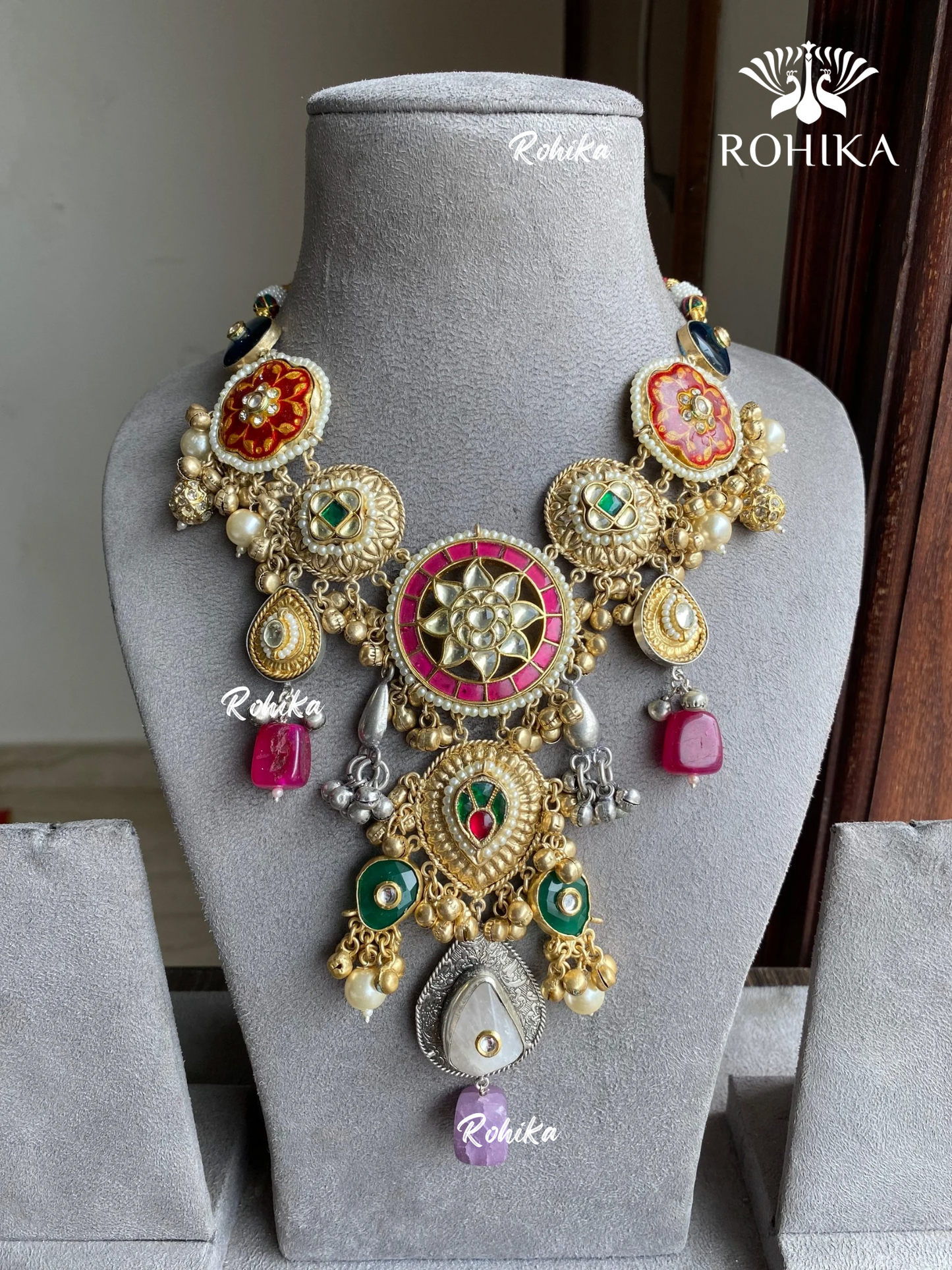 Banjara fusion necklace set (FN-008) - multi colour