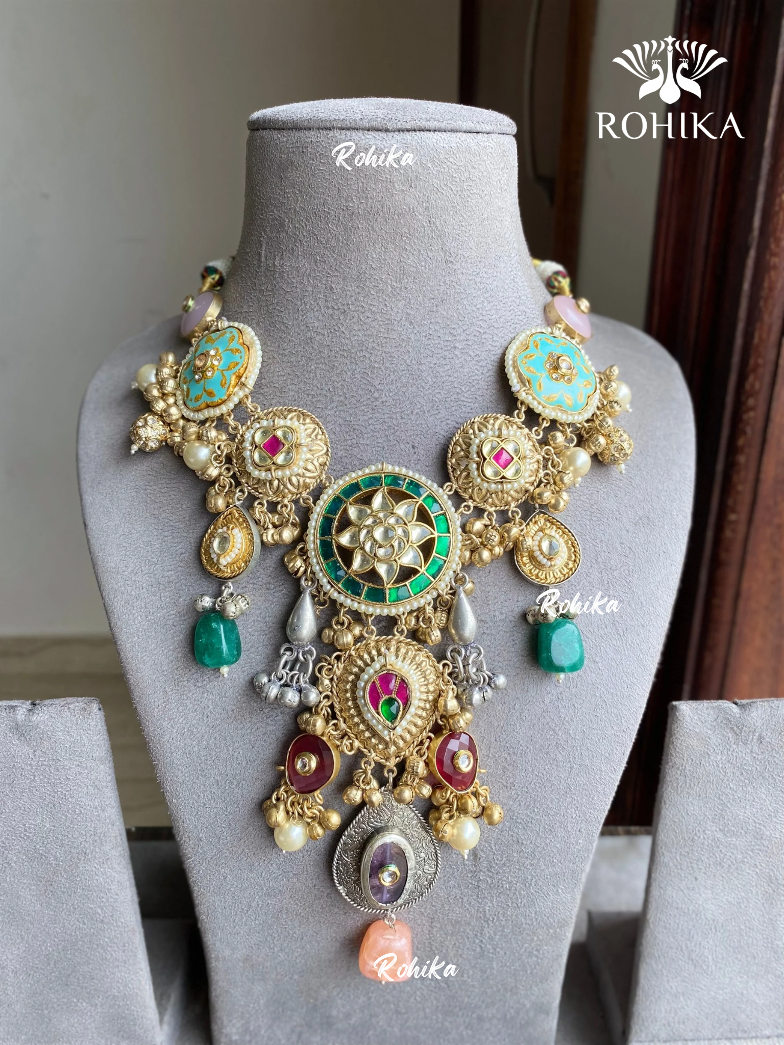 Banjara fusion necklace set (FN-008) - multi colour