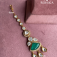 Polki kundan maangtikka (PLKM-004) - Dark green