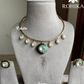 Snavya polki kundan hasli necklace - Dark green