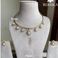 Aarushi polki kundan hasli necklace - White