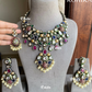 Dhani bikaneri kundan necklace set - Multi colour