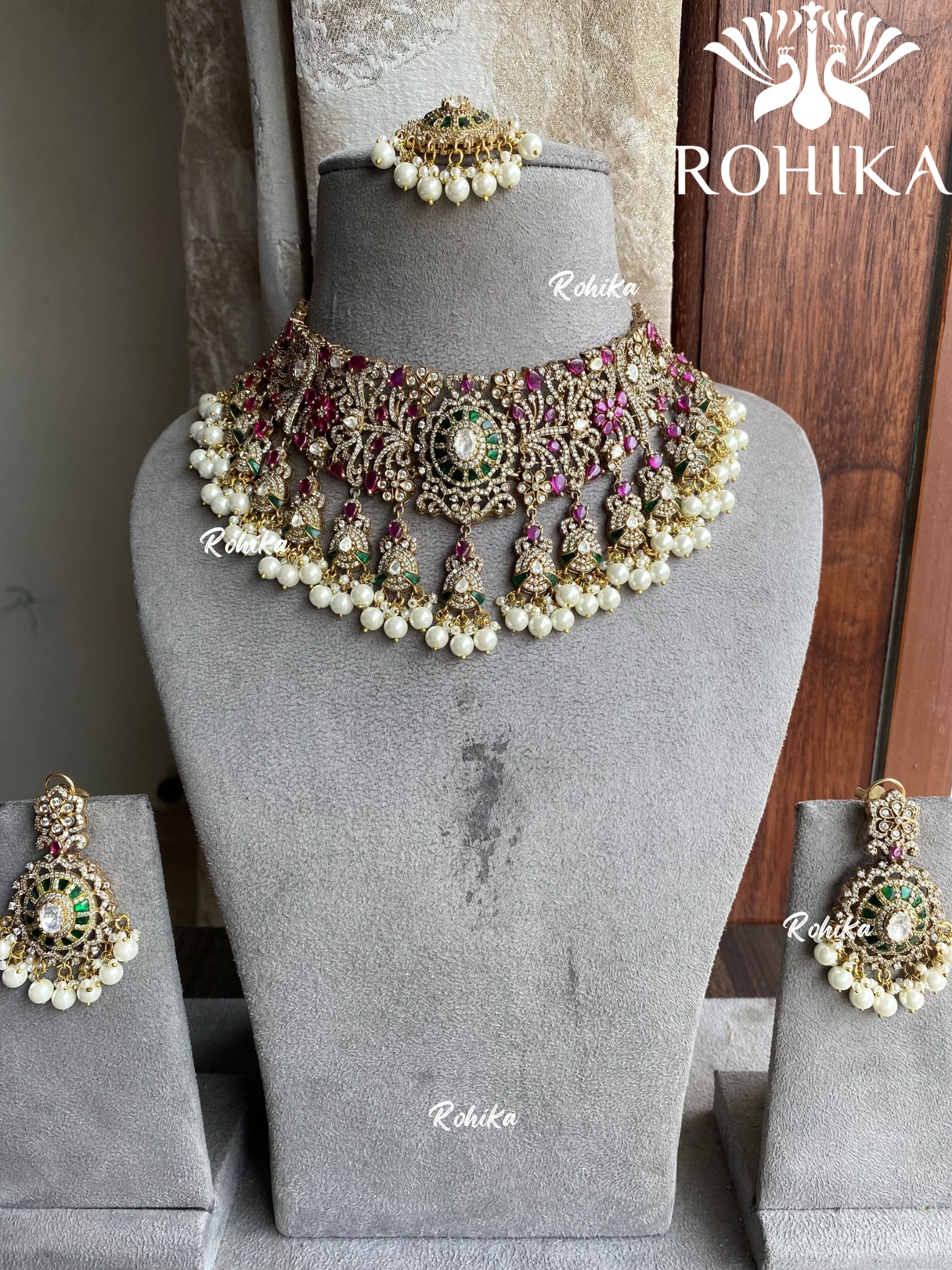 Aman moisinite necklace set