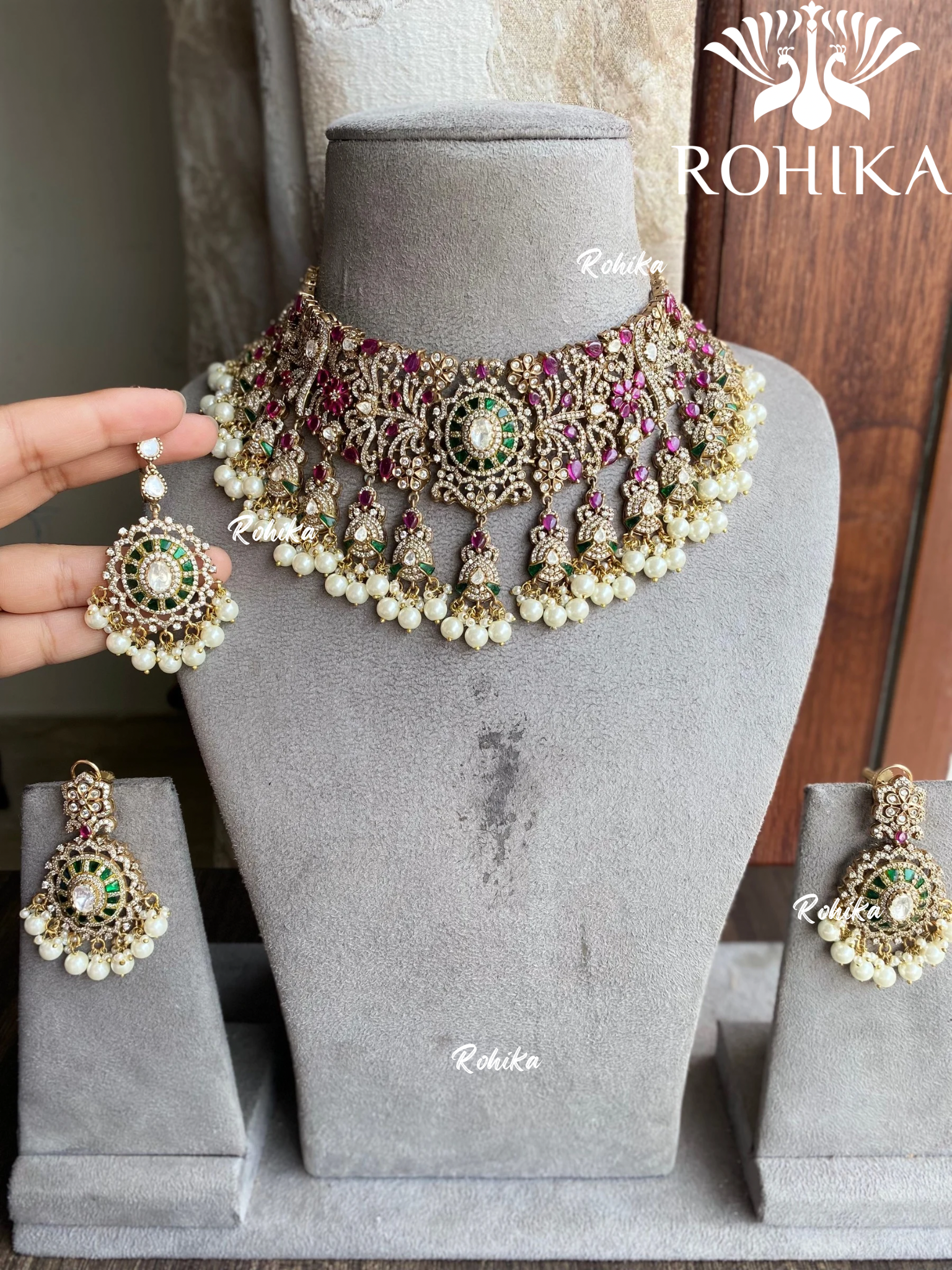 Aman moisinite necklace set