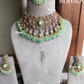 Aman moisinite necklace set - Mint green