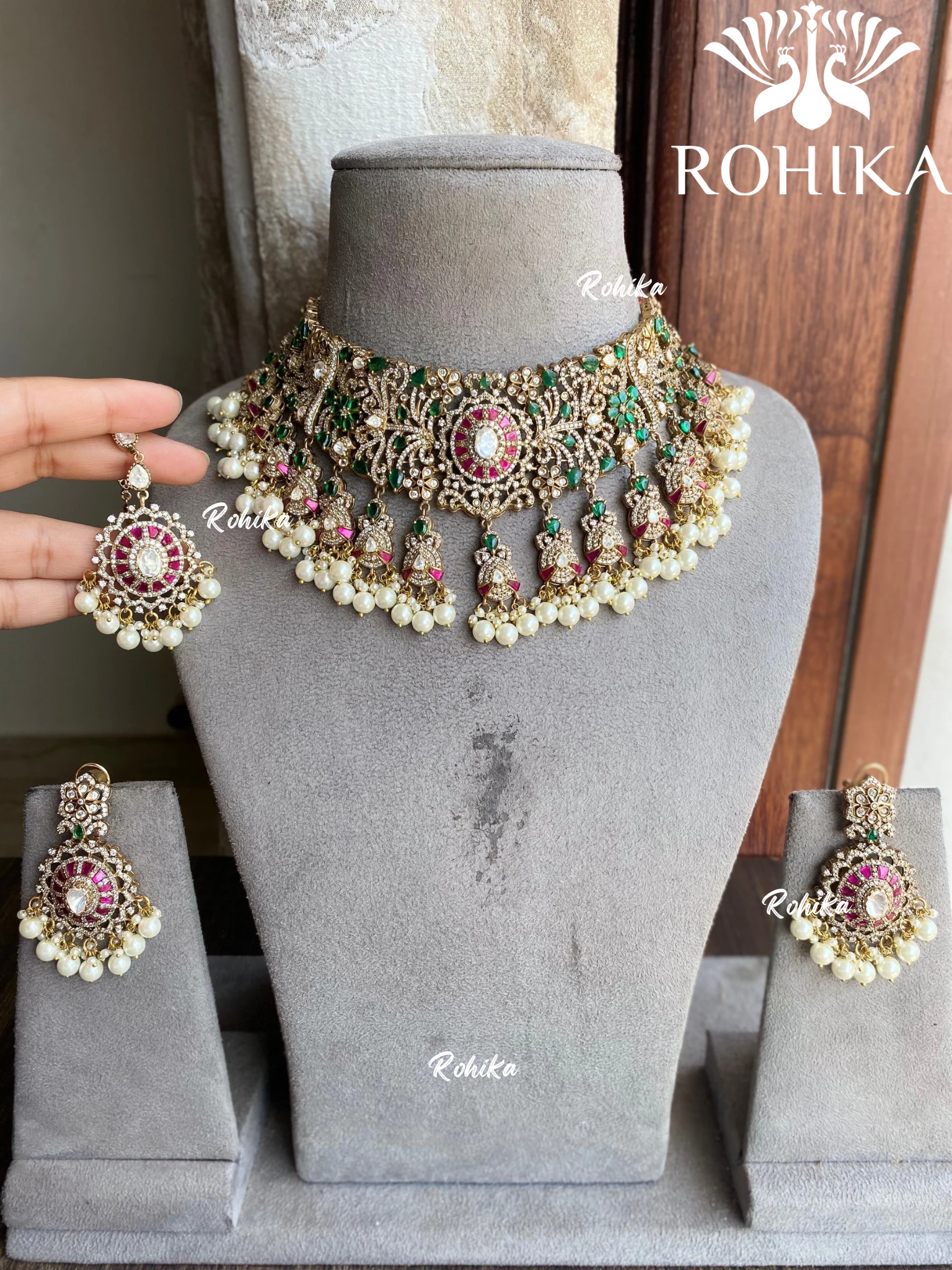 Aman moisinite necklace set 