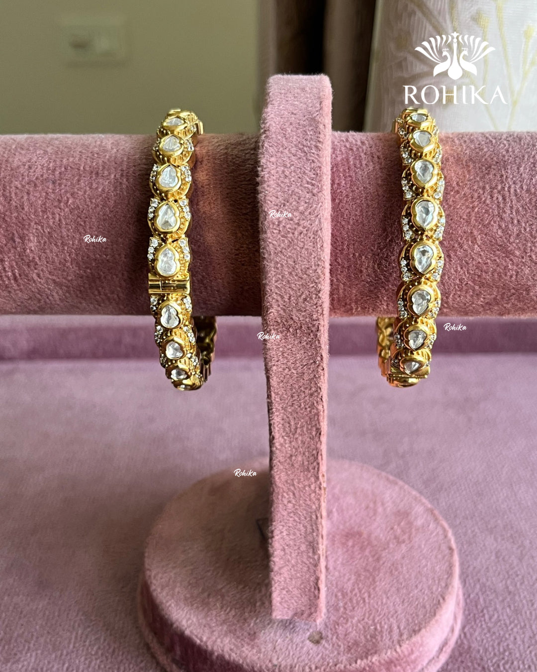 Pritha Moissanite Kada/Bangles (MB-0108)- White