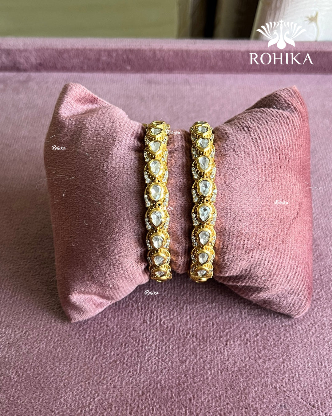 Pritha Moissanite Kada/Bangles (MB-0108)- White