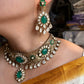 Shruti moisanite choker set - Green