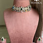 Saabya inspired fusion necklace set (SS019) - Multi colour