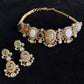 Saabya inspired fusion necklace set (SS022) - Multi colour