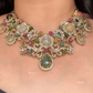 Saabya inspired fusion necklace set (SS024) - Multi colour
