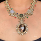 Saabya inspired fusion necklace set (SS026) -Black colour