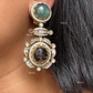 Saabya inspired fusion necklace set (SS026) -Black colour