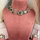 Saabya inspired fusion necklace set (SS034) - Multi colour