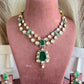 Varnika moisanite necklace set -Dark Green