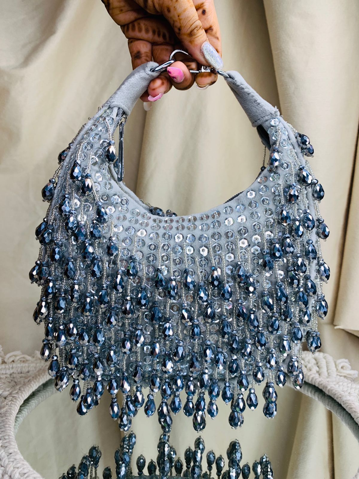 Crystal Drop Moon Bag