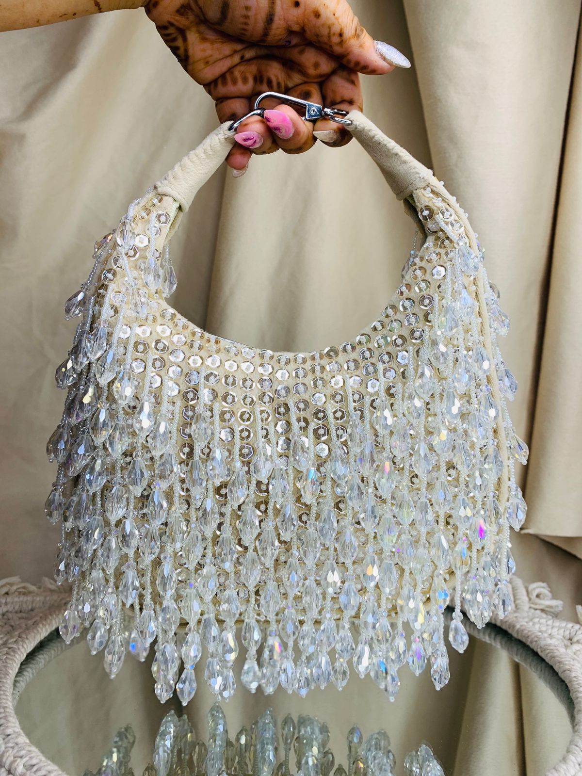 Crystal Drop Moon Bag