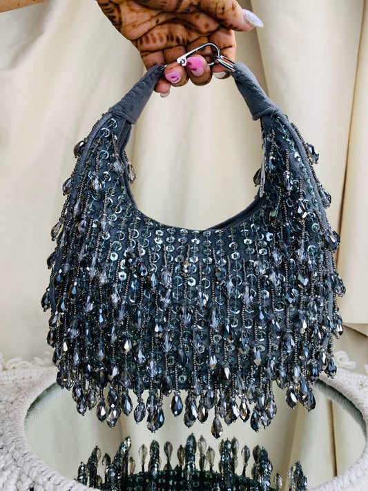 Crystal Drop Moon Bag