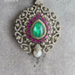 Simar Moisanite Kundan Necklace Set - Pink
