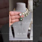 Kalam Polki Kundan Choker Set - Dark Green