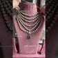 Prakriti polki kundan necklace set - Dark green