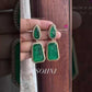 Sohni doublet earrings - Dark green