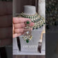 Dharini Polki Kundan Bridal Necklace Set - Dark Green