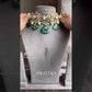 Pratima bikaneri polki kundan choker set - Dark green