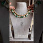 Amanat polki kundan necklace set - Dark green