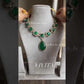 Vivita Moisinite Necklace Set - Dark Green