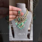 Ekta victorian necklace set - Mint Green