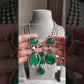 Kamya doublet stone moisinite necklace set - Green