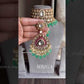 Mriga polki kundan choker set - Mint Green