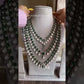 Daak Polki Kundan Necklace set - Dark Green