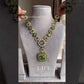 Lata polki kundan necklace set - Green