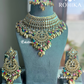 Simran peepal patti kundan necklace set - Multi colour