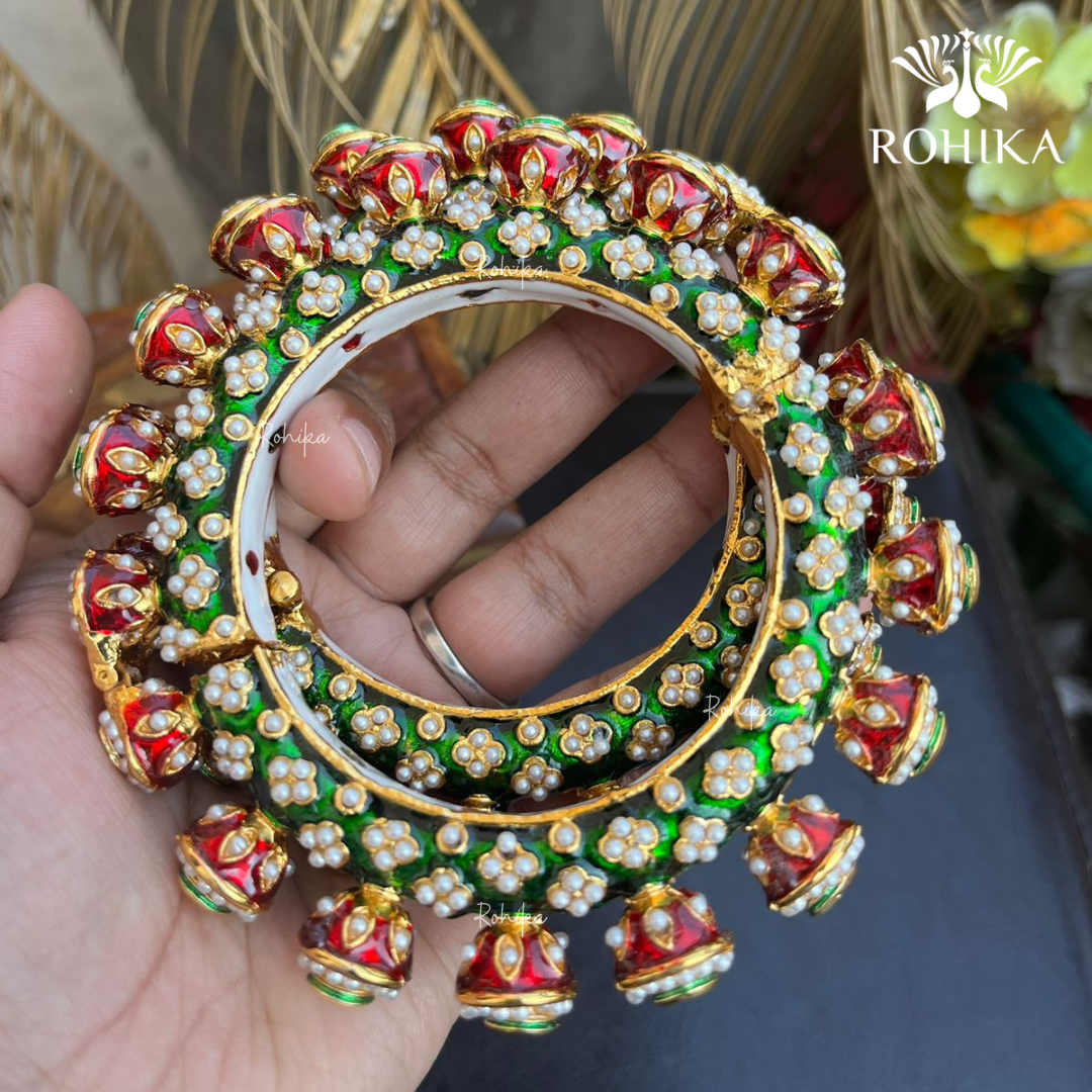 jadau meenakari bridal bangles