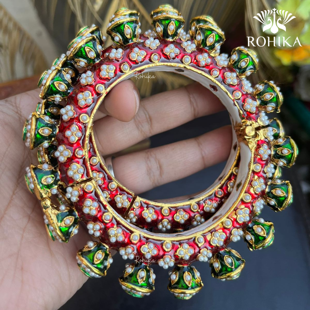 JAdau meenakari bridal bangles