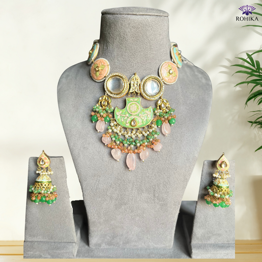 Poorvi kundan necklace set