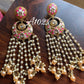 Rimjhim Meenakari pearl earrings-Brown