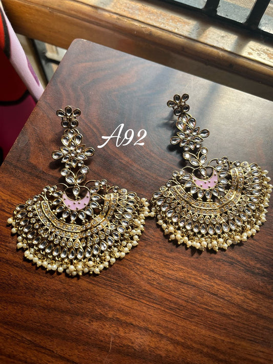 Deepika earrings-Pink