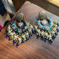 Pankhudi meenakari earrings-Navy Blue - Rohika Store