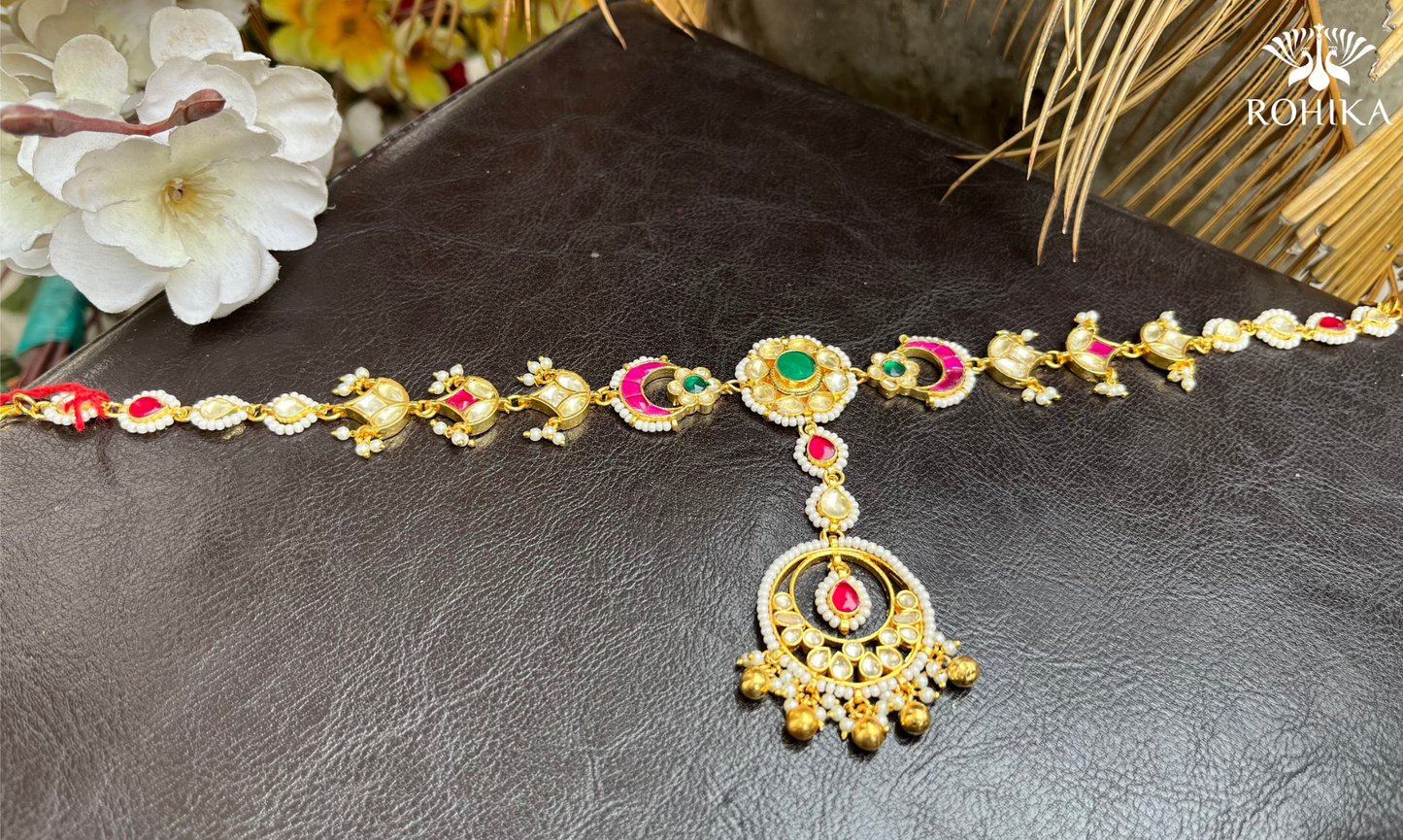 Pachhi Kundan sheeshphool - Multi colour