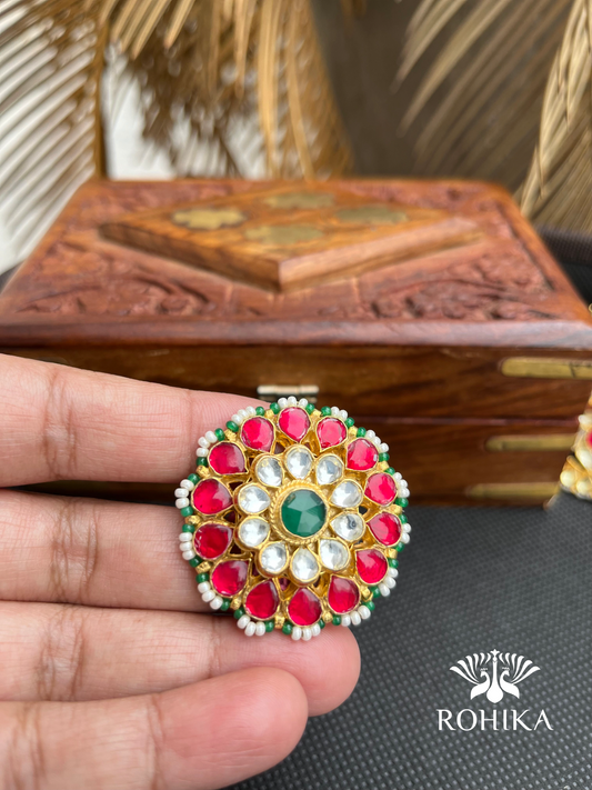 Pachhi kundan Ring