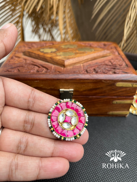 Pachhi kundan Ring